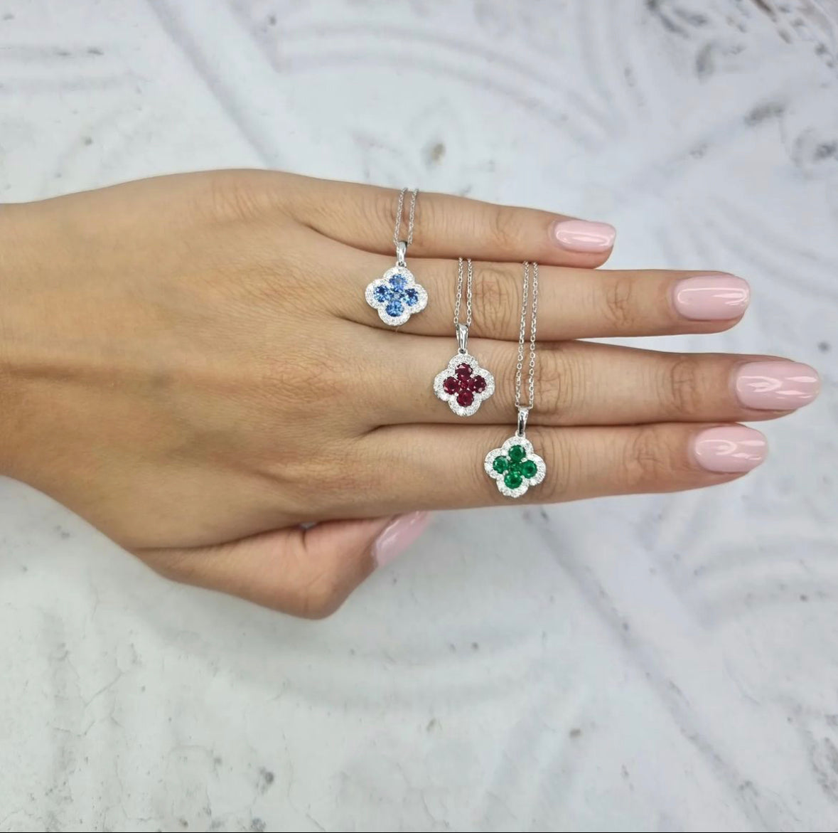 Colour Clover Diamond Pendant
