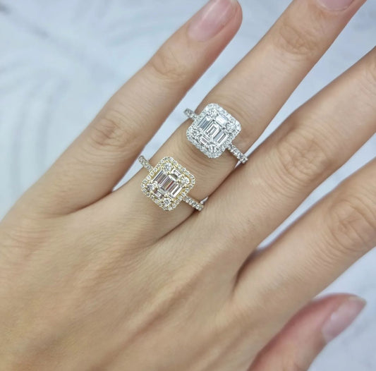 Baguette Brilliant Diamond Ring