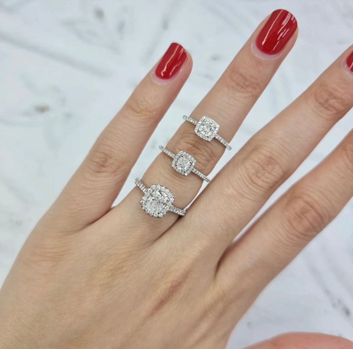 Graham Ring Cushion Shape Halo Engagement Ring – Graham Stones Jeweller
