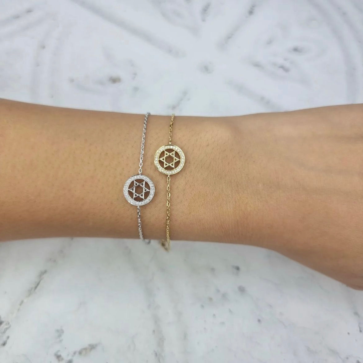 Star Of David Diamond Bracelet