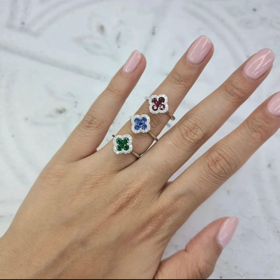 Colour Diamond Clover Rings – Graham Stones Jeweller
