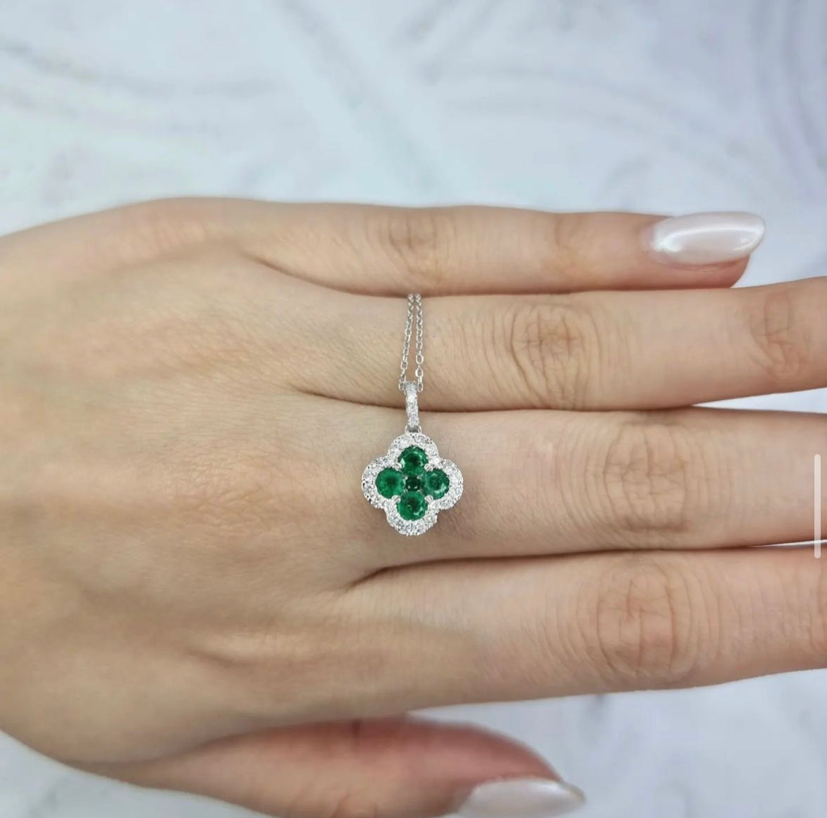 Emerald Clover Pendant